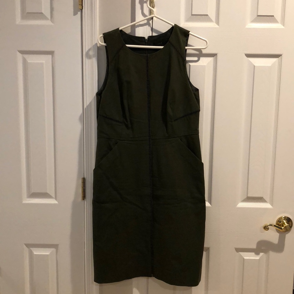 J Crew Ladder-stitch dress in bi-stretch cotton